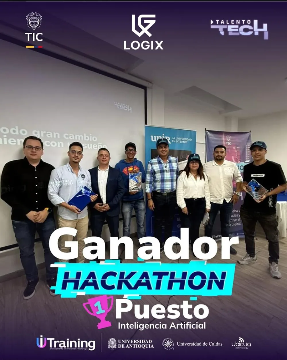 Equipo ganador del hackathon Talento Tech en inteligencia artificial